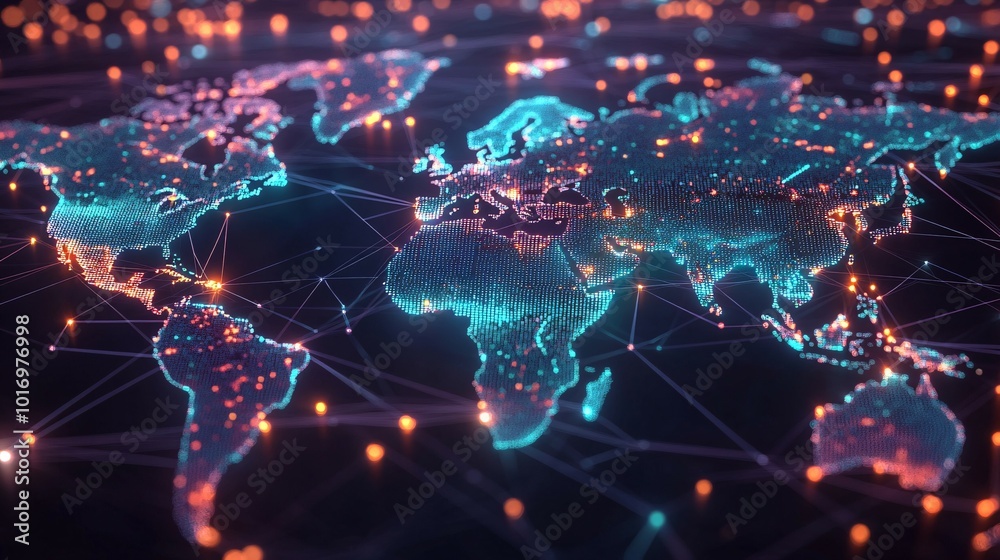 A Digital Representation of the Earth's Networked Continents A Digital Representation of the Earth's Networked Continents