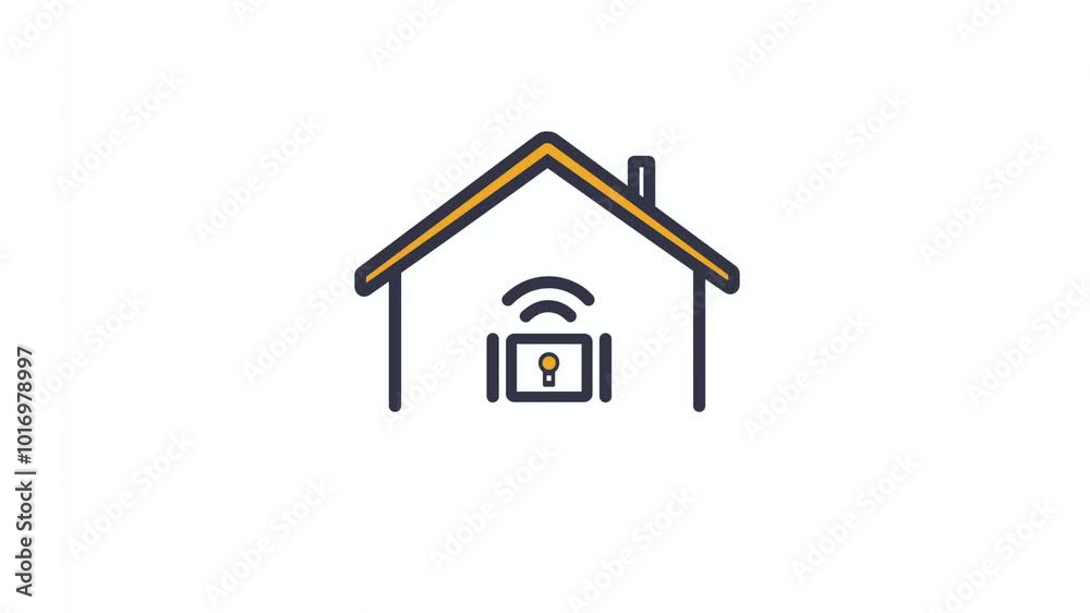 icon on white background, Smart Home Control icon on white background, Smart Home Control