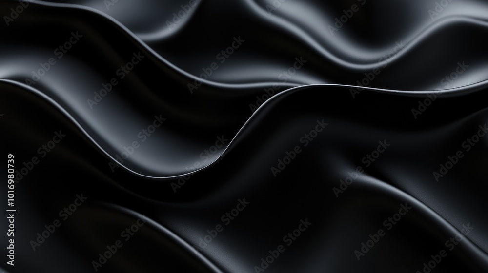 Minimalistic Elegance: Dark Waves on Contemporary Surface - Abstract 3D art Minimalistic Elegance: Dark Waves on Contemporary Surface - Abstract 3D art