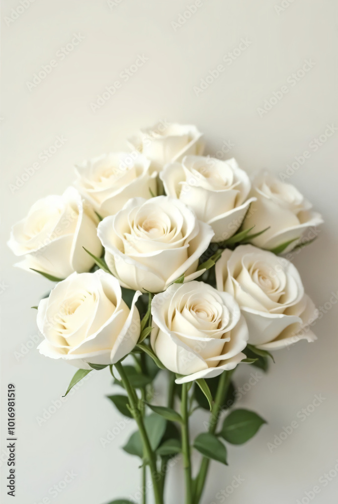bouquet of white roses