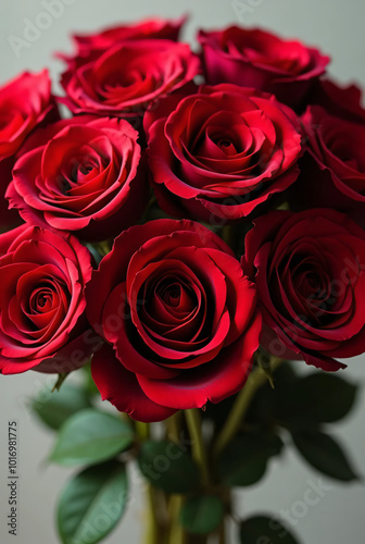 bunch of red roses