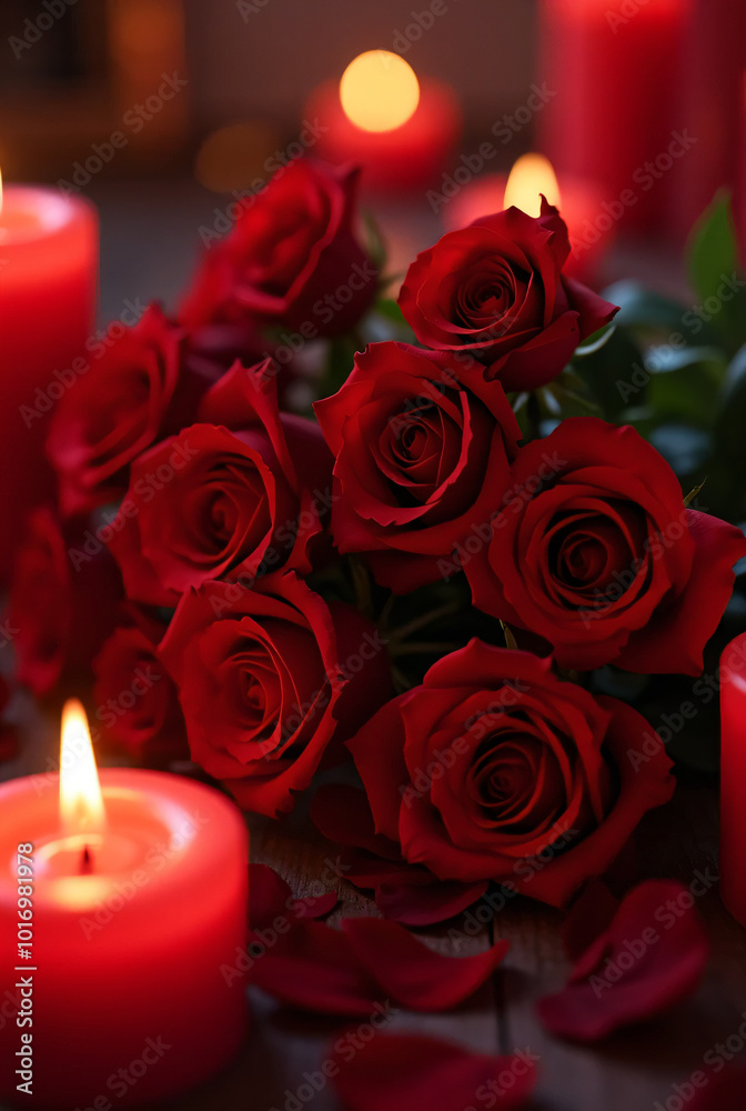 red rose and candles red rose and candles