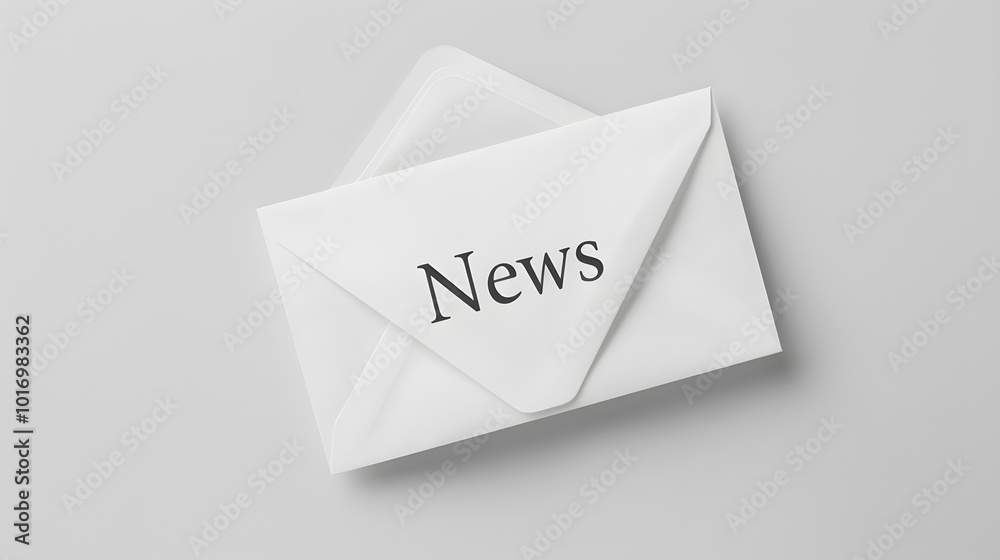 Open Envelope with Visible ‘News’ Message | Symbolising Communication and Information Sharing Open Envelope with Visible ‘News’ Message | Symbolising Communication and Information Sharing