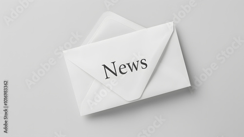 Open Envelope with Visible ‘News’ Message | Symbolising Communication and Information Sharing