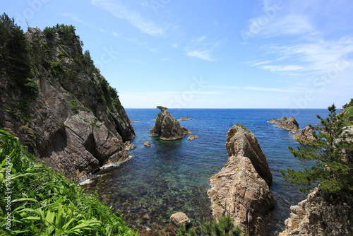 Obraz na płótnie 鳥取県岩美町 千貫松島周辺の風景 w salonie