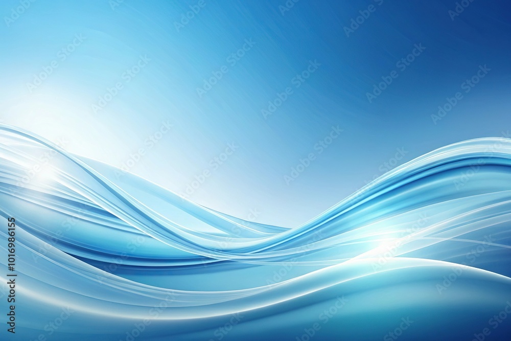 Abstract modern wave background with white and blue silhouettes Abstract modern wave background with white and blue silhouettes