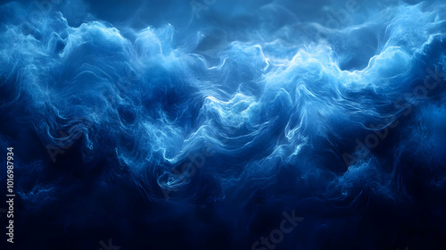 Abstract Blue Swirling Background