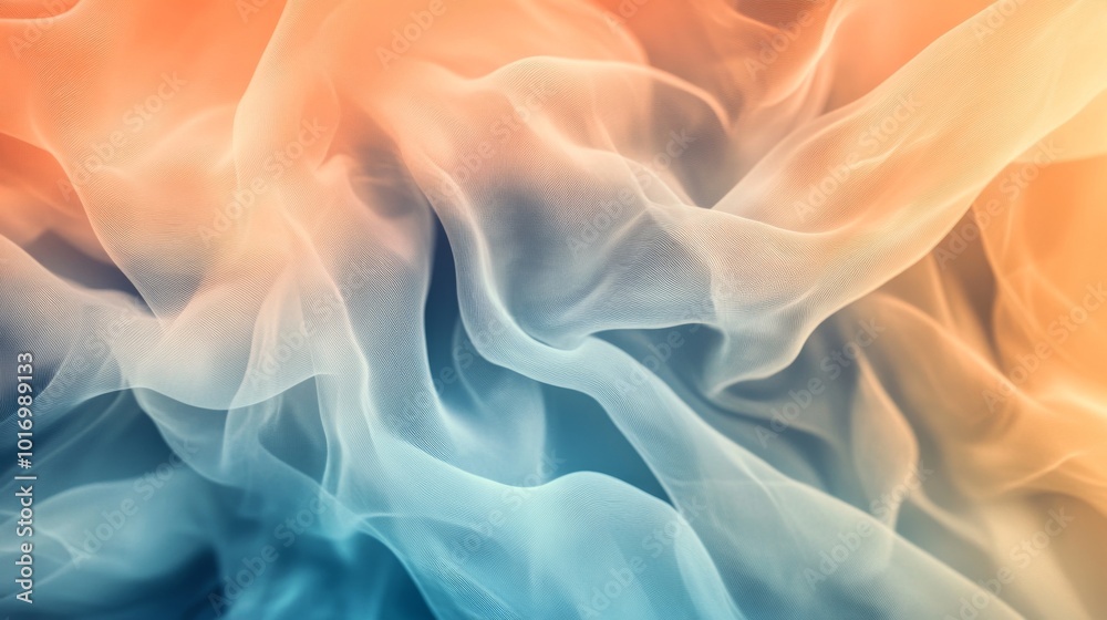 Obraz premium Soft Flowing Fabric Texture in Warm and Cool Tones