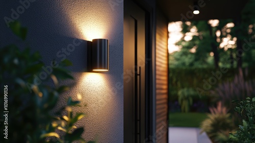 Modern Exterior Wall Light with Soft Glow