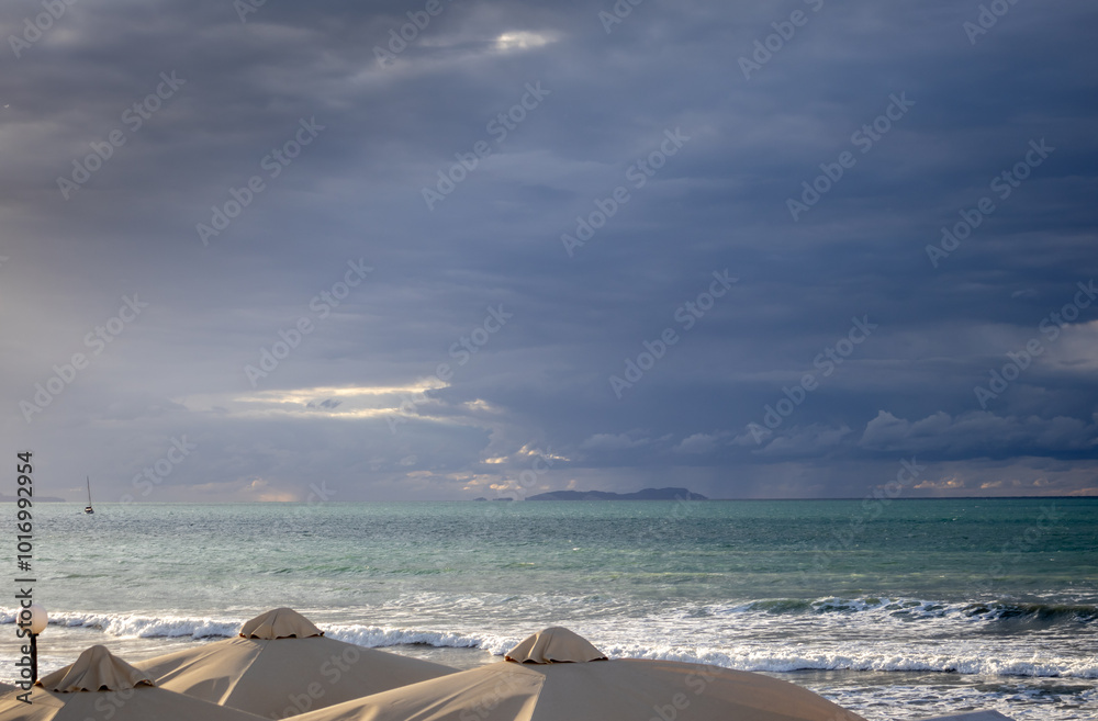 Dramatic atmosphere at Ionian sea, Acharavi, Corfu Dramatic atmosphere at Ionian sea, Acharavi, Corfu