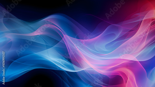 Elegant Smoke Waves: Abstract Orange and Gray Flow on Black Background