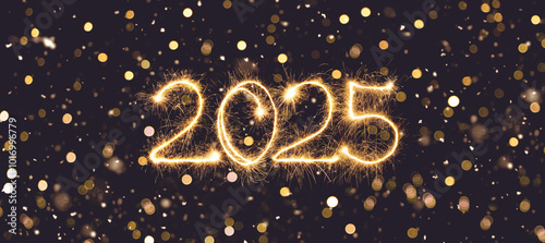 Happy New Year 2025 banner