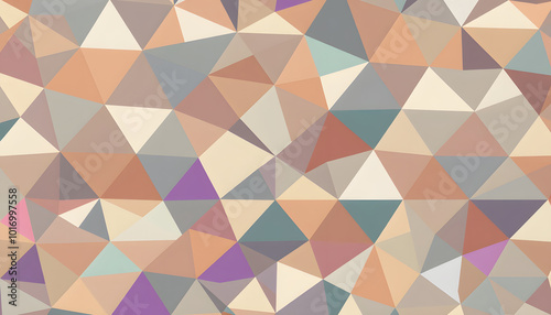 Wallpaper Mural Seamless abstract pattern with colourful triangles. Vector illustration isolated with white highlights, png Torontodigital.ca