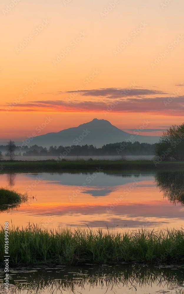 Fototapeta premium Sunset over the sea