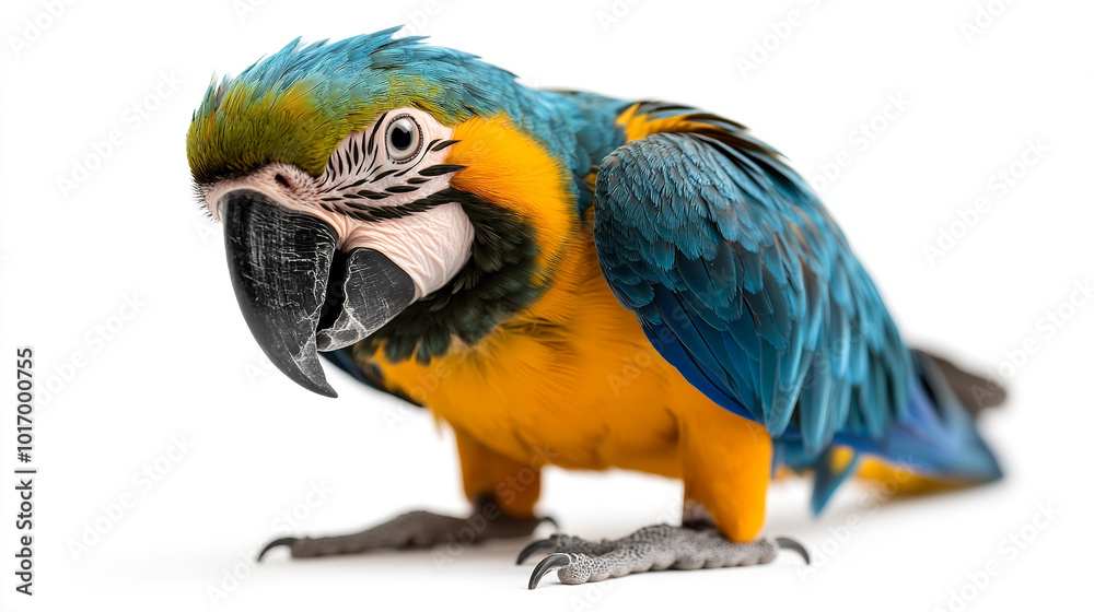 Fototapeta premium blue and yellow parrot