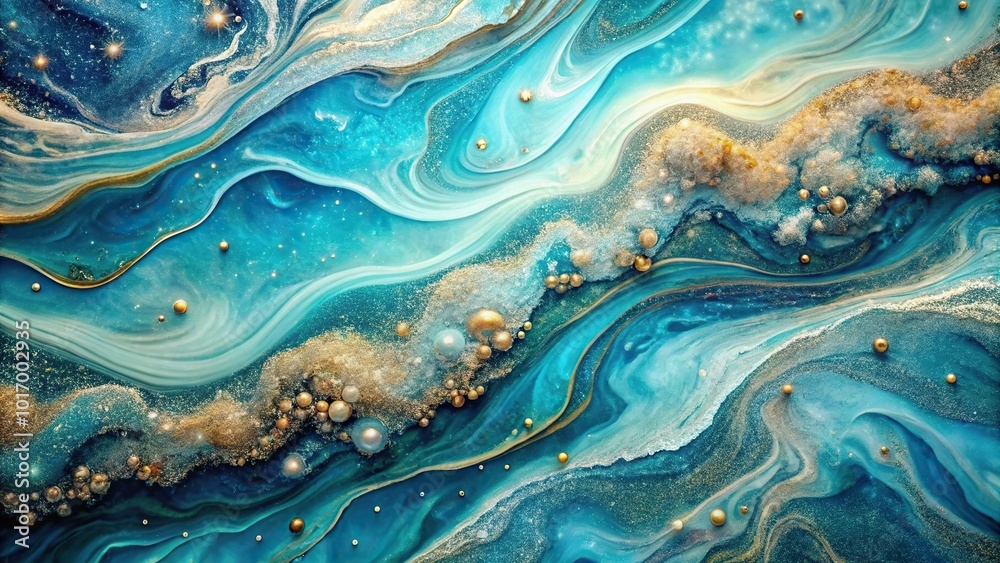 Abstract ocean and swirls of marble with glitter background aerial view Abstract ocean and swirls of marble with glitter background aerial view