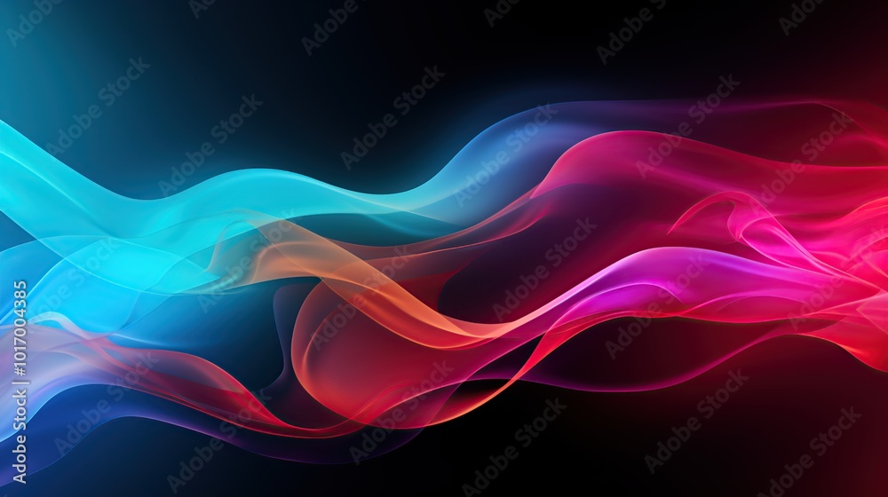Abstract digital art with flowing lines of red, blue, and purple colors Abstract digital art with flowing lines of red, blue, and purple colors