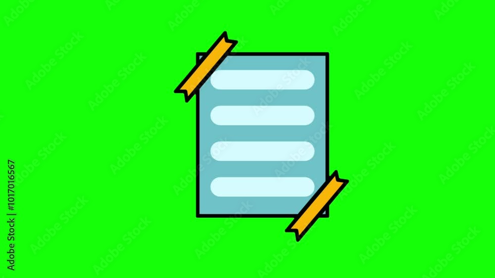 Looping animation of notes, notebook, paper for memo or writing a note Looping animation of notes, notebook, paper for memo or writing a note