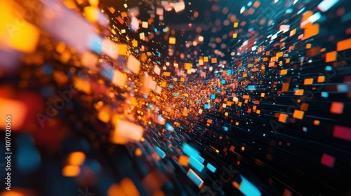 Wallpaper Mural Data mining analysis, abstract visual of data extraction Torontodigital.ca