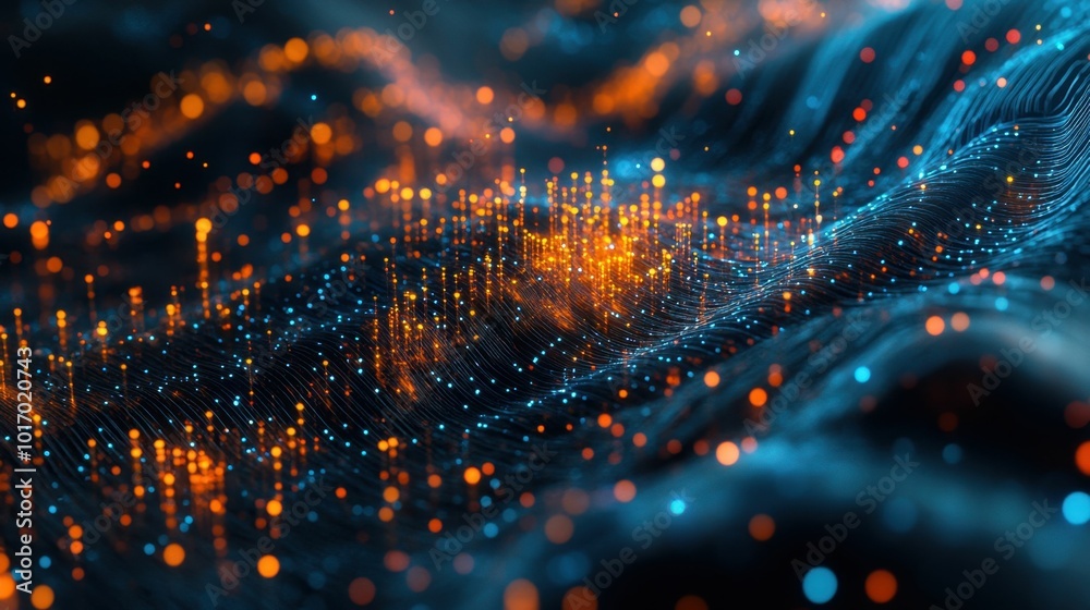 Obraz premium Data mining analysis, abstract visual of data extraction