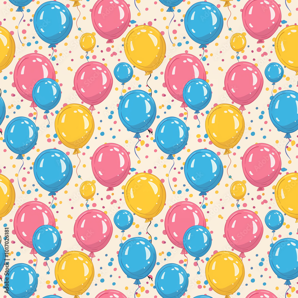 A bunch of balloons with a pink and blue one with a donut on it A bunch of balloons with a pink and blue one with a donut on it