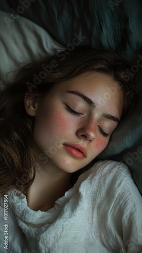 Sleeping Beauty: A Close-Up Portrait of a Woman Resting