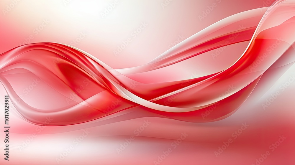 Naklejka premium An abstract red background with soft curves and lines, evoking feelings of energy and passion, perfect for creative projects.