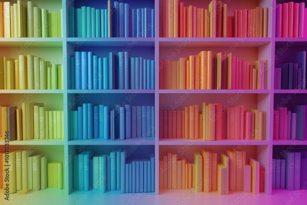 Stunning Rainbow Bookshelf Arrangement Stunning Rainbow Bookshelf Arrangement