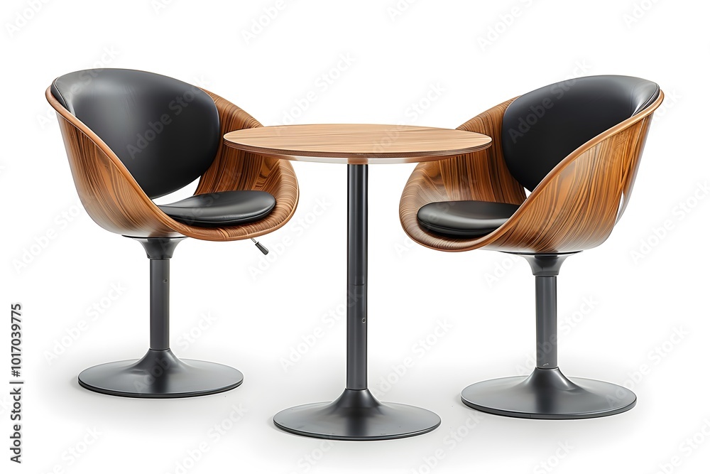 Modern Dining Set with Stylish Chairs and Round Table Modern Dining Set with Stylish Chairs and Round Table