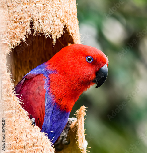 Obraz na płótnie Beautiful and cute colorful parrot w salonie