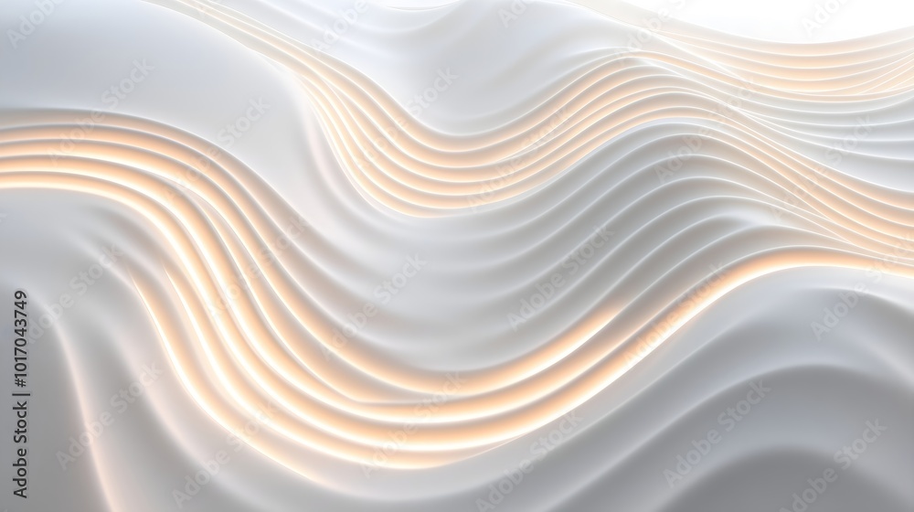 Obraz premium Horizontal abstract futuristic technology abstract lines on white background. Futuristic technology. Network, energy, internet, speed. Psychedelic golden lights. Fluorescent colors