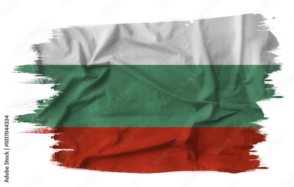 Flag of Bulgaria with fabric texture