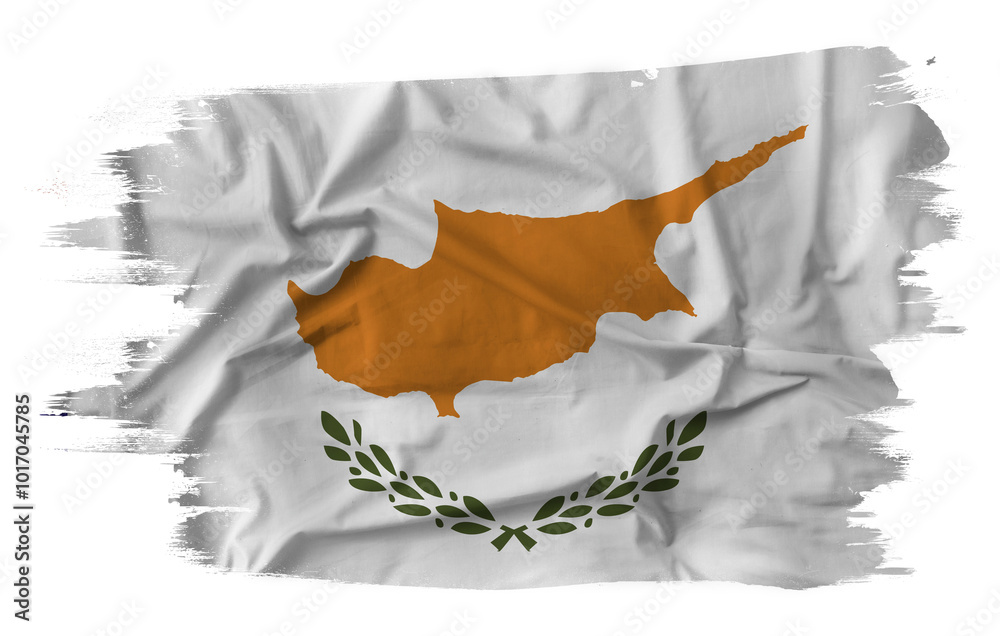 Flag of Cyprus with fabric texture