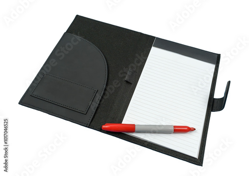 Valokuvatapetti Blank Junior Legal Pad With Red Marker and Copy Space