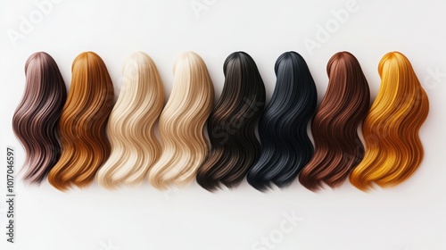 natural hair color charts on a white background