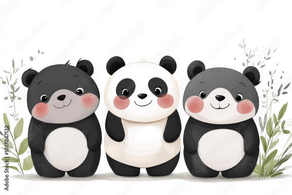 Playful Pandas Cartoon for Kids’ Designs Playful Pandas Cartoon for Kids’ Designs