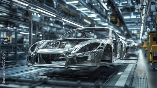 Discover a modern automotive assembly line showcasing advanced manufacturing methods, automation technologies, and innovative processes that boost vehicle production and efficiency