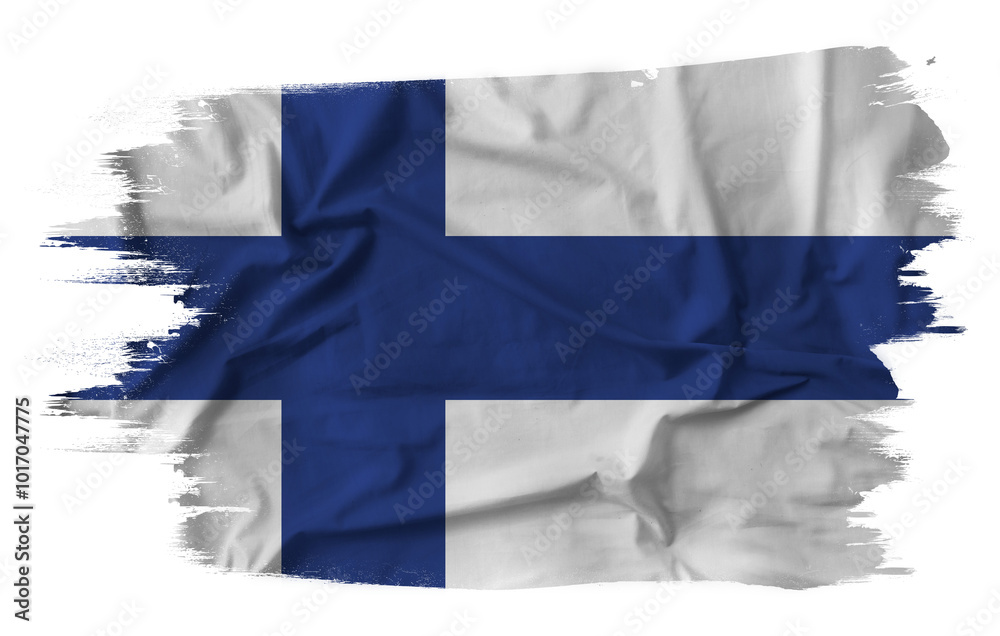 Flag of Finland with fabric texture