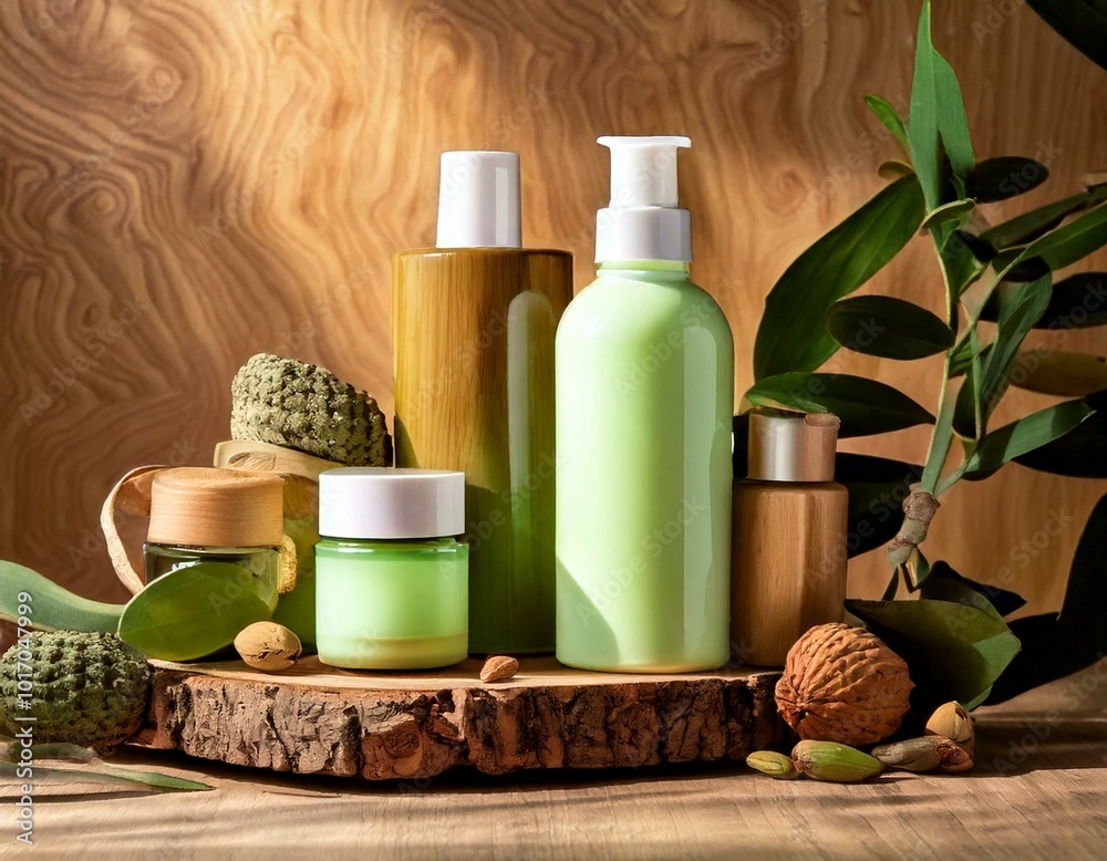 Set of skin care products packaging