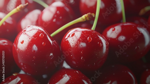 Macro shot of vibrant red c...