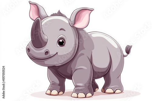 Adorable Rhino Cartoon for Safari Adventures