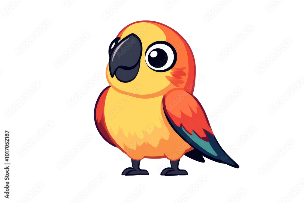 Adorable Parrot Cartoon on Transparent Background Adorable Parrot Cartoon on Transparent Background