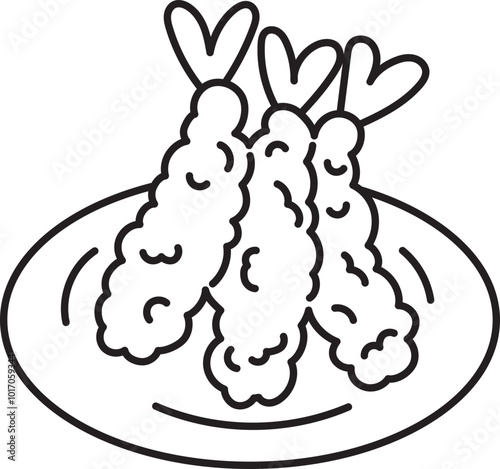 tempura japanese food clipart