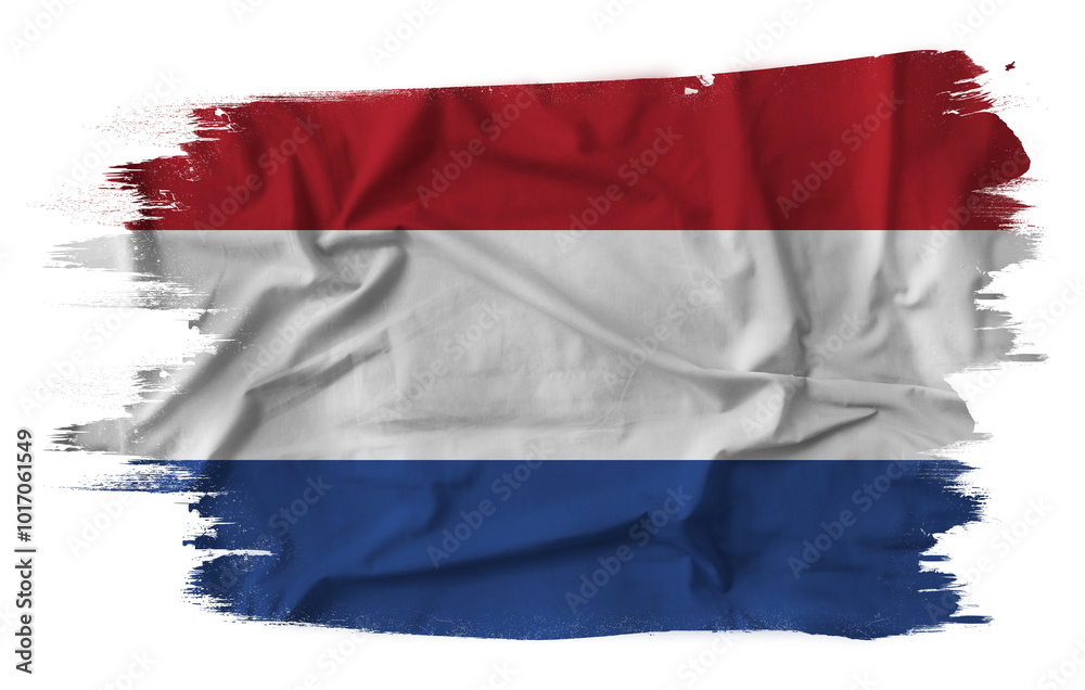 Flag of Nederland with fabric texture