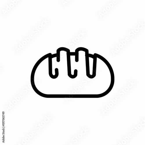 bread slice icon sign vector