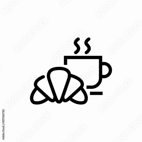 breakfast morning icon sign vector