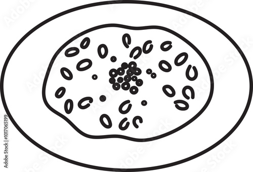 classic risotto italian food outline clipart