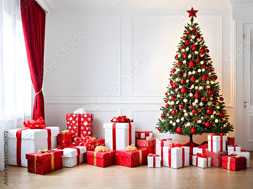 Festive Christmas Backgrounds with Ornaments & Lights | Cozy Holiday Gifts for Designs, Cards, Social Media & Promotions | High-Quality Seasonal Images for a Warm & Joyful Christmas New Year