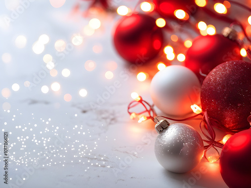 Festive Christmas Backgrounds with Ornaments & Lights | Cozy Holiday Gifts for Designs, Cards, Social Media & Promotions | High-Quality Seasonal Images for a Warm & Joyful Christmas New Year