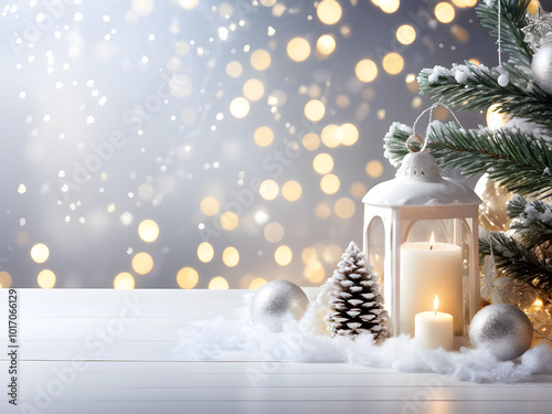 Festive Christmas Backgrounds with Ornaments & Lights | Cozy Holiday Gifts for Designs, Cards, Social Media & Promotions | High-Quality Seasonal Images for a Warm & Joyful Christmas New Year